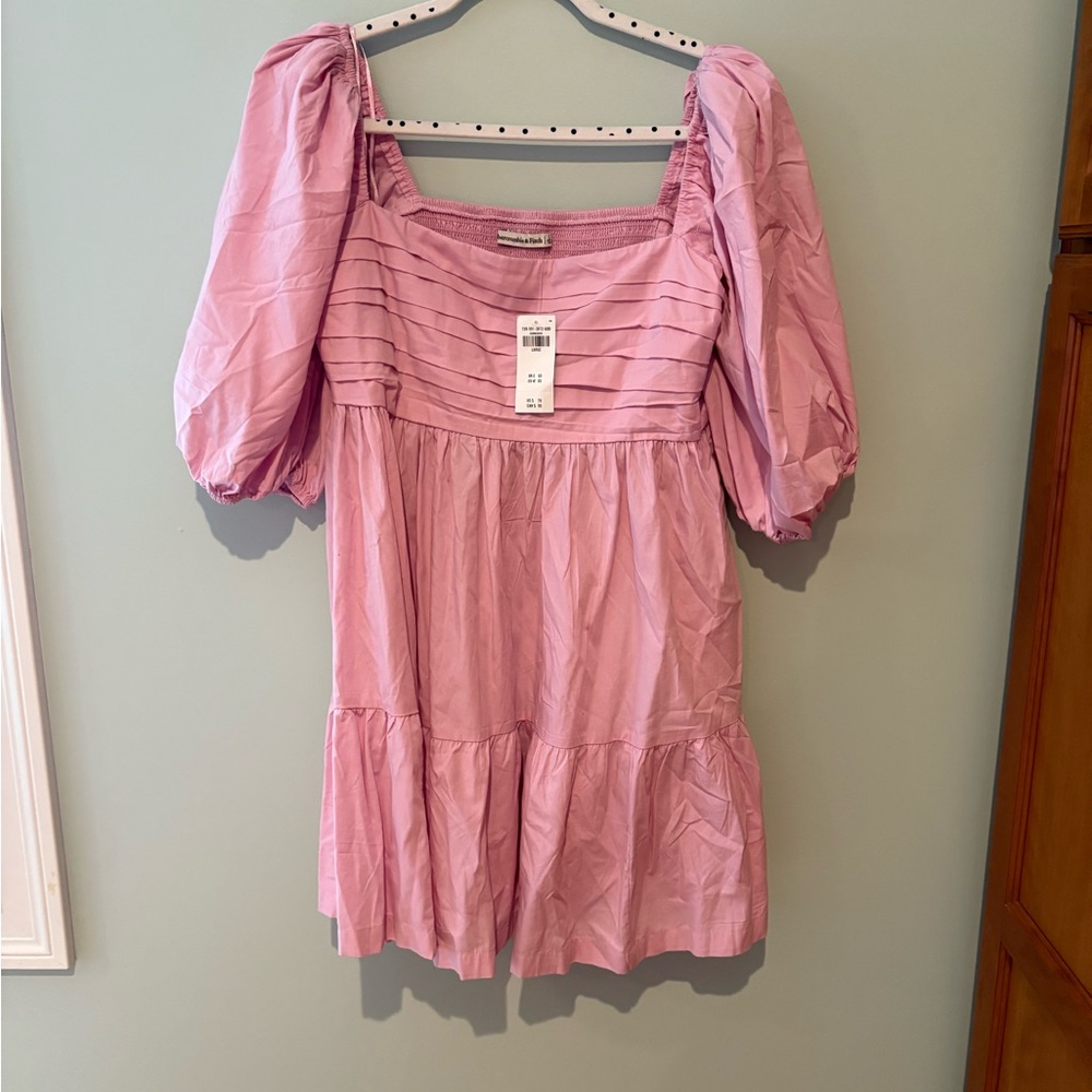 Abercrombie & Fitch Light Pink Puff Sleeve Blouse